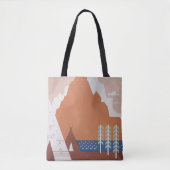 アメリカを見よう モンタナへようこそ, ヴィンテージ旅行 トートバッグ (正面)