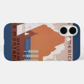アメリカを見よう モンタナへようこそ, ヴィンテージ旅行 Case-Mate iPhoneケース (裏面 (横))