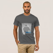 アメリカを見る モンタナ ヴィンテージ トラベルポスター Tシャツ (正面フル)