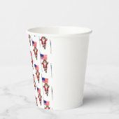 アメリカを訪れる愛国的なサンタ 紙コップ (左)