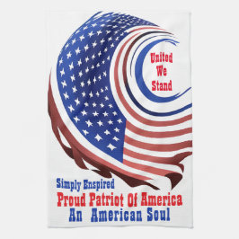 アメリカを誇りに思うパトリオット キッチンタオル
