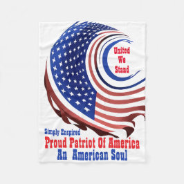 アメリカを誇りに思うパトリオット フリースブランケット