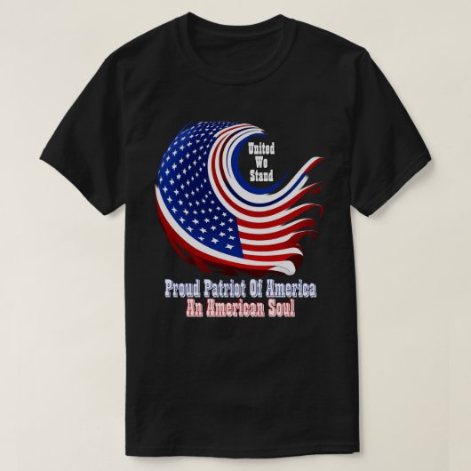 アメリカを誇りに思うパトリオット Tシャツ (デザイン正面)