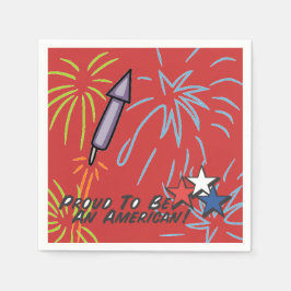 アメリカを誇りに思う スタンダードカクテルナプキン