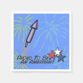 アメリカを誇りに思う スタンダードカクテルナプキン