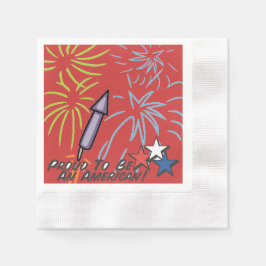 アメリカを誇りに思う 縁ありカクテルナプキン
