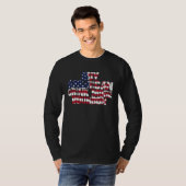 アメリカを買って、バーボンを飲もう アメリカ ウイスキー Tシャツ (正面フル)