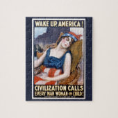 アメリカを起こせ! ヴィンテージ愛国的な自由のアート ジグソーパズル (縦)