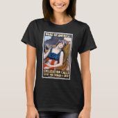 アメリカを起こせ！ ヴィンテージ愛国的な自由のアート Tシャツ (正面)