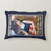 アメリカを起こせ！ヴィンテージ愛国自由芸術 アクセントクッション (裏面)