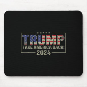 アメリカを連れ戻すアメリカ国旗トランプ2024男性 マウスパッド