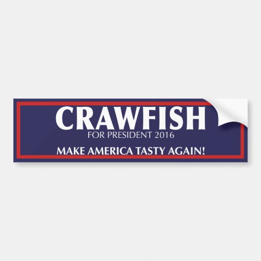 アメリカを風味がよく再度させて下さい! Crawfishのバンパーステッカー バンパーステッカー (正面)