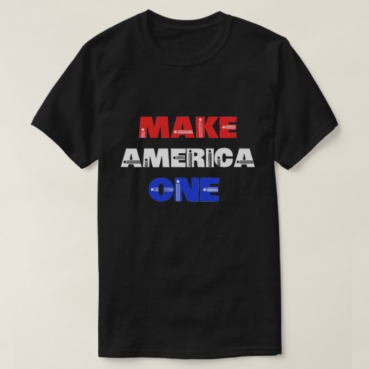 アメリカをTシャツ一にする Tシャツ (デザイン正面)