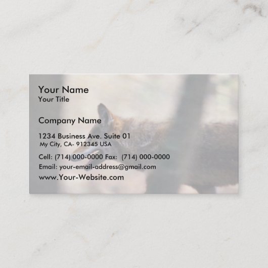 アメリカアカオオカミ 名刺 (正面)