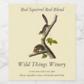 アメリカアカリス（リチャードソンのコロンブス） ワインラベル (シングルラベル)