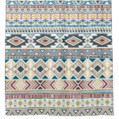 アメリカアステカのインド様式の部族のモチーフ シャワーカーテン (正面)