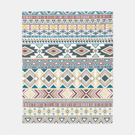 アメリカアステカのインド様式の部族のモチーフ フリースブランケット (正面)