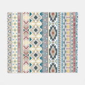 アメリカアステカのインド様式の部族のモチーフ フリースブランケット (正面(横))