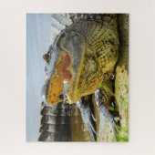 アメリカアリゲーターのポートレート ジグソーパズル (縦)