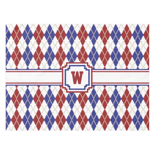 アメリカアーガイルナ テーブルクロス (正面(横))