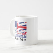 アメリカイギリスを再度作って下さい! -旗 コーヒーマグカップ (正面左)
