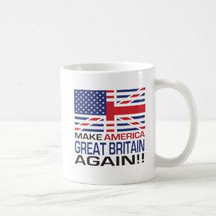 アメリカイギリスを再度作って下さい! -旗 コーヒーマグカップ