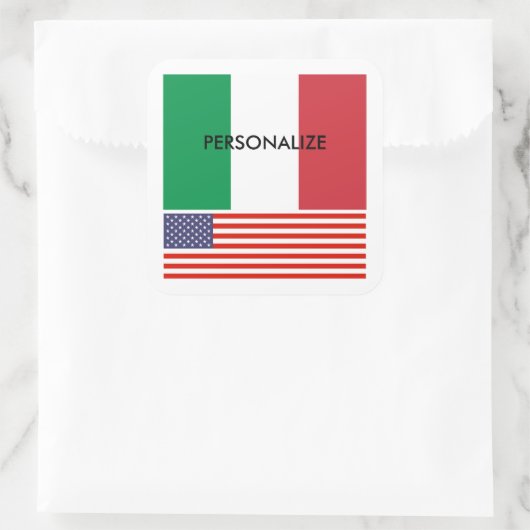 アメリカイタリアンプライド国旗のカスタム飲み物用コースター スクエアシール (バッグ)