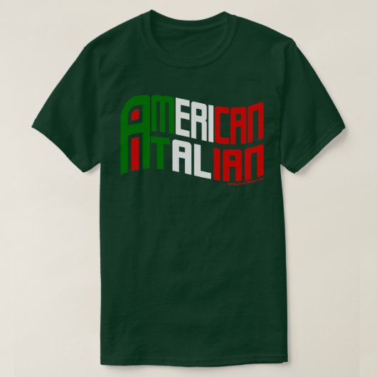 アメリカイタリアン国旗 Tシャツ (デザイン正面)