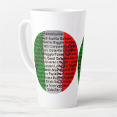 アメリカイタリアン野球選手 カフェラテマグ (左アングル)