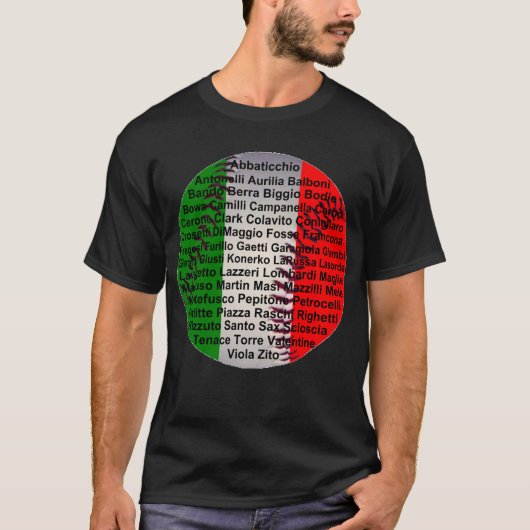 アメリカイタリアン野球選手 Tシャツ (正面)