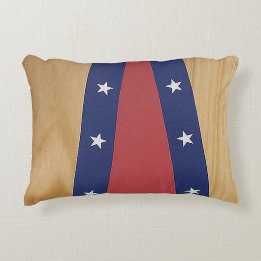 アメリカインスパイアアート | フラッグス、ジェルシー、7月4日 アクセントクッション (正面)