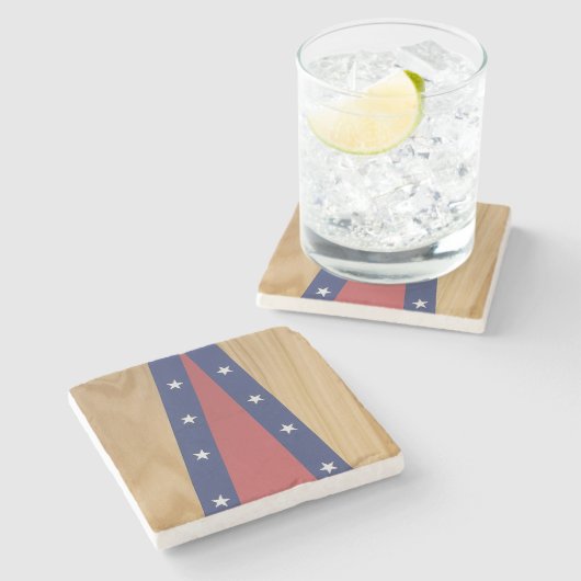 アメリカインスパイアアート | フラッグス、ジェルシー、7月4日 ストーンコースター (横)