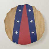 アメリカインスパイアアート | フラッグス、ジェルシー、7月4日 ラウンドクッション (裏面)