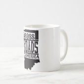 アメリカインディアナのマグの十字の道 コーヒーマグカップ (正面右)