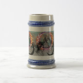 アメリカインディアンとオオカミ ビールジョッキ (中央)