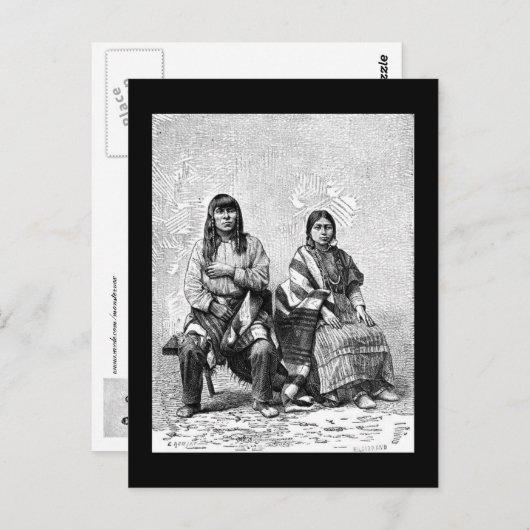 アメリカインディアンのはがき ポストカード (正面/裏面)