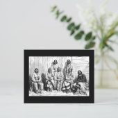 アメリカインディアンのはがき ポストカード (スタンド正面)