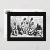 アメリカインディアンのはがき ポストカード (正面/裏面)