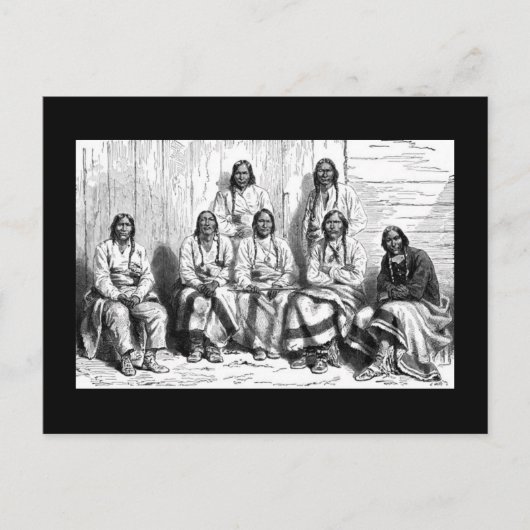 アメリカインディアンのはがき ポストカード (正面)