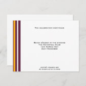 アメリカインディアンのフットボールのスポーツバーMitzvahReception エンクロージャーカード (正面/裏面)