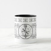 アメリカインディアンのヘッドテレビのテストパターン マグカップ (中央)