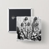 アメリカインディアンのボタン 缶バッジ (正面&裏面)