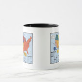 アメリカインディアンの保健医療施設の地図 マグカップ (中央)