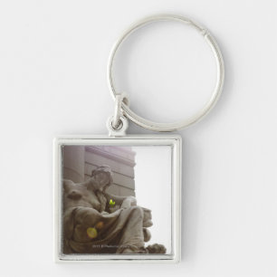 アメリカインディアンの国立博物館の彫像 キーホルダー