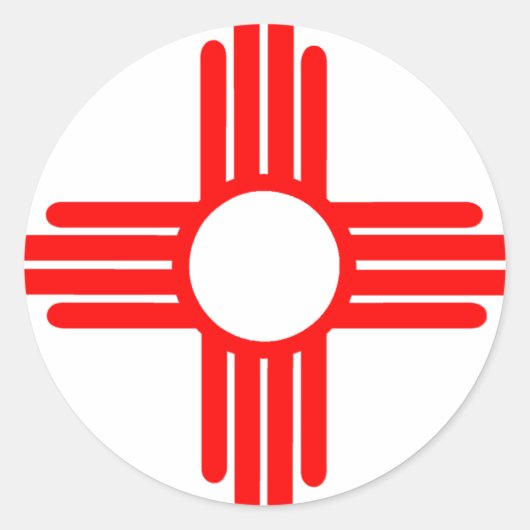 アメリカインディアンの太陽のシンボル ラウンドシール (正面)