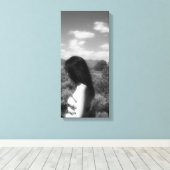 アメリカインディアンの少女 キャンバスプリント (インサイチュ (ウッドフロア))