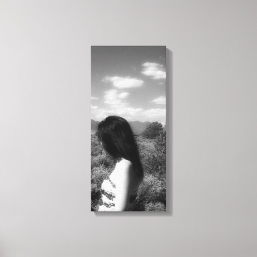 アメリカインディアンの少女 キャンバスプリント (正面)