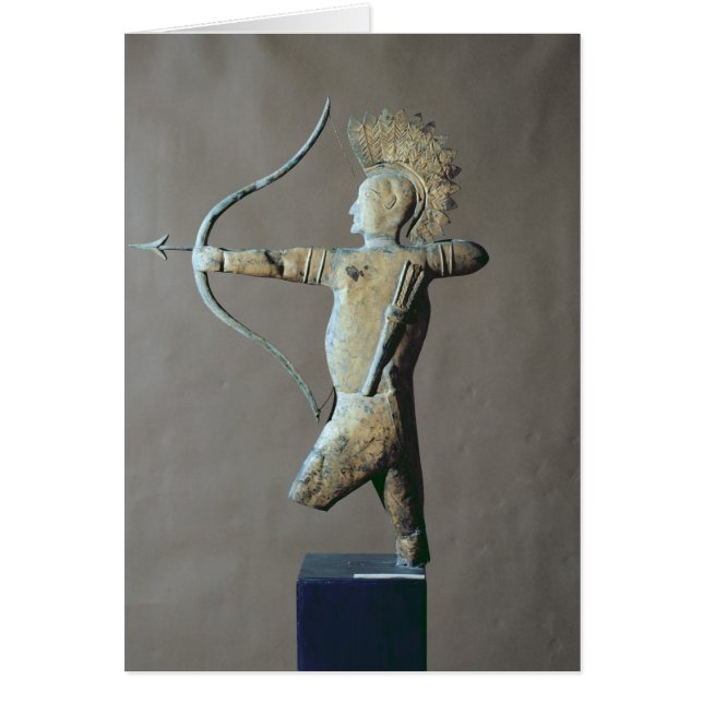 アメリカインディアンの形の風見鶏 (正面)