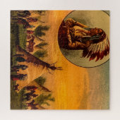 アメリカインディアンの生活 ジグソーパズル (横)