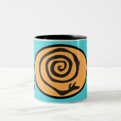 アメリカインディアンココペリ2音式コーヒーマグ ツートーンマグカップ (中央)